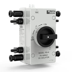 Rich Solar PV DC Quick Disconnect Switch | Solar Array DC Quick Disconnect Switch | 1500 Volt 32 Amp | 4 Pole 2 Strings | Easy to Install