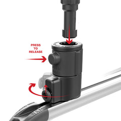 RAM Mount RAM Tube Jr. Holder w/Universal Adapt-A-Post Track Base - 6