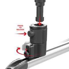 RAM Mount RAM Tube Jr. Holder w/Universal Adapt-A-Post Track Base - 4