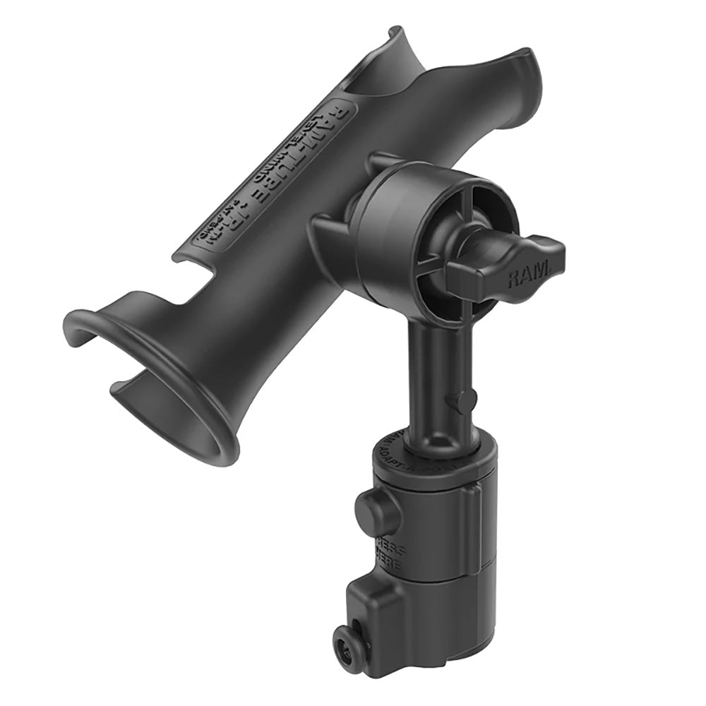 ram tube fishing rod holder RAM Mount RAM Tube Jr Holder wUniversal AdaptAPost Track Base 4 Post RAP390SAAPUTU