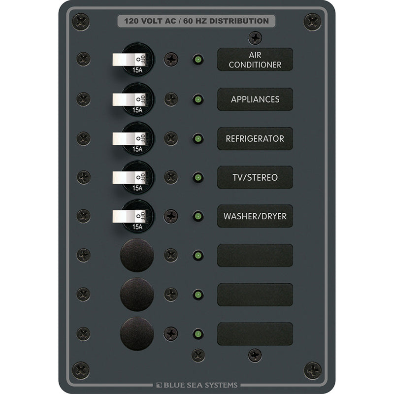 Blue Sea 8059 AC 8 Position Toggle Circuit Breaker Panel [8059]