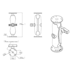 RAM Mount Double Socket Arm f/Garmin Fixed Mount GPS - 1.5