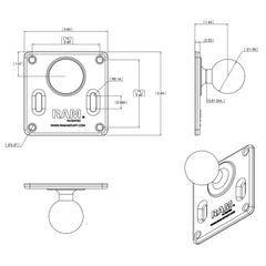 RAM Mount 75mm x 75mm VESA 3.625