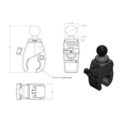 RAM Mount Small Tough-Claw w/1