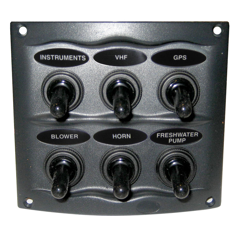 BEP Waterproof Panel - 6 Switches - Grey [900-6WP]