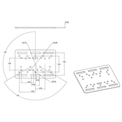 RAM Mount Forklift Overhead Guard Plate w/D Size 2.25