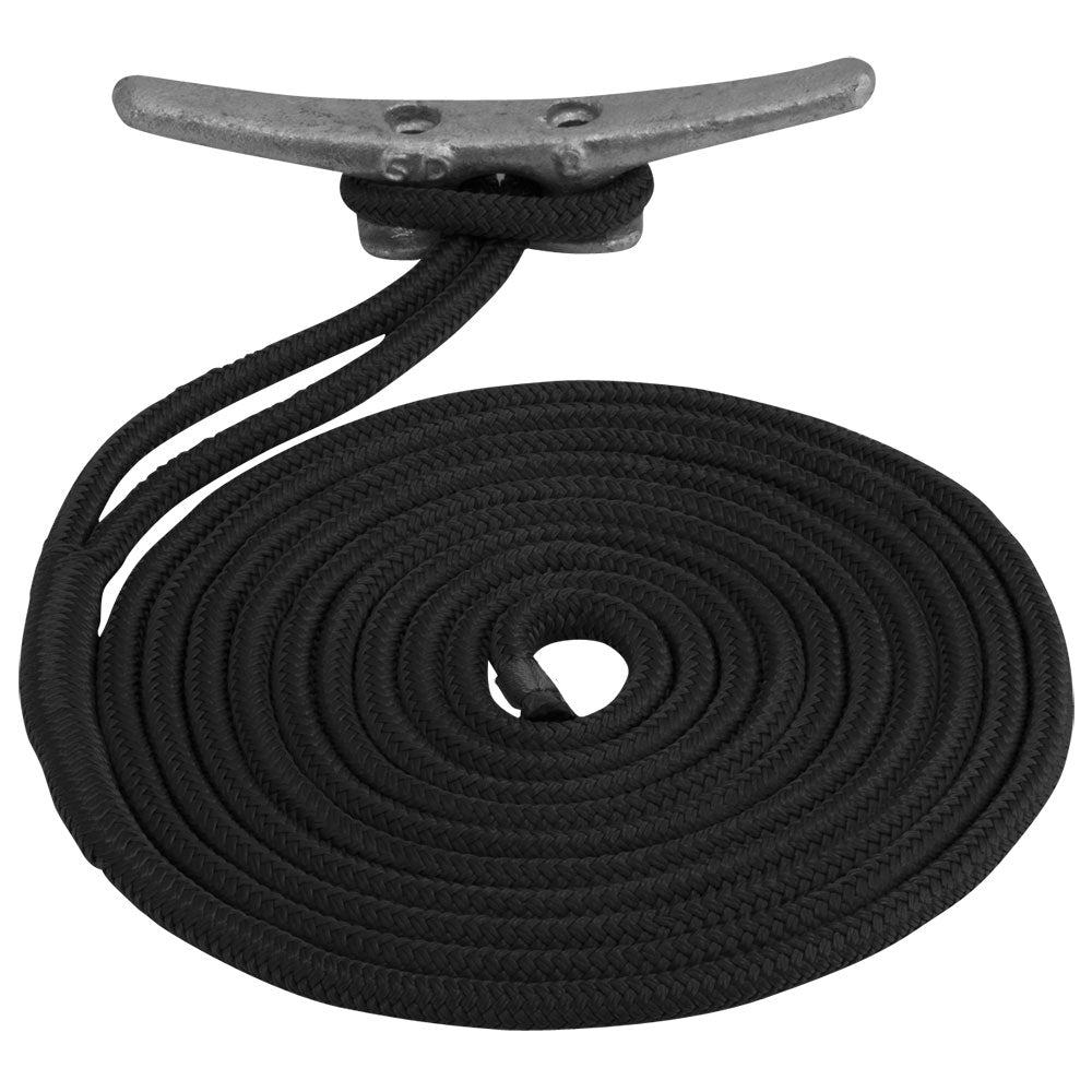 SeaDog Double Braided Nylon Dock Line 12 x 15 Black 302112015BK1 | Big Fish  Encounters