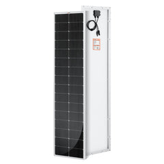 MEGA 130 SLIM | 130 Watt Slim Solar Panel | Compact 12V Narrow Panel for Vans, Campers, Boats | UL Certified BACKORDER