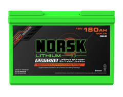 12V 180AH HEATED Lithium Marine Cranking Battery – Norsk Lithium