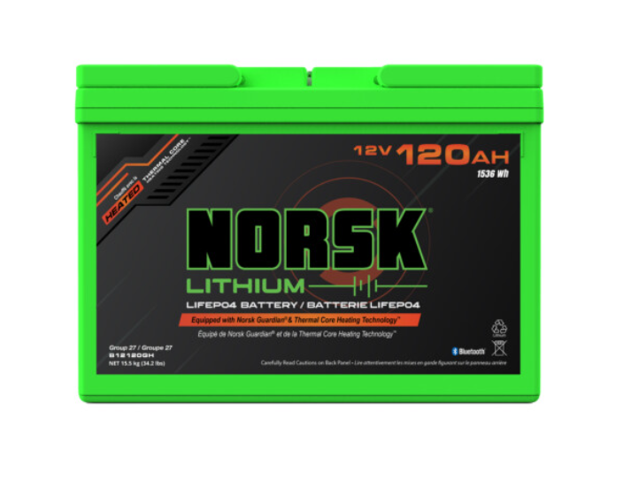 12V 120AH HEATED LiFePO4 Lithium Deep Cycle Marine Battery – Norsk Lithium