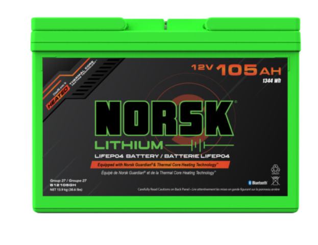 2V 105AH HEATED LiFePO4 Lithium Deep Cycle Marine Battery – Norsk Lithium