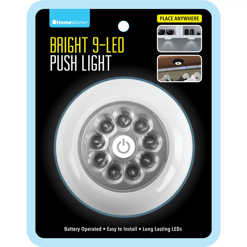 HomeWorks Bright 9 LED Bulb Push Light