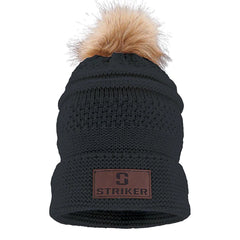 Striker® Women's Bemidji Fur Pom Hat Black